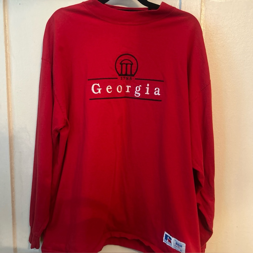 Vtg Russell Athletic High Cotton Long Sleeve T Shirt Men’s XL Georgia UGA